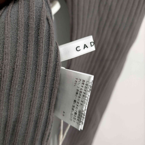 カデュネ CADUNE 22AW 2wayリブニット カットソー 長袖 スクエアネック Vネック プルオーバー レディース 38