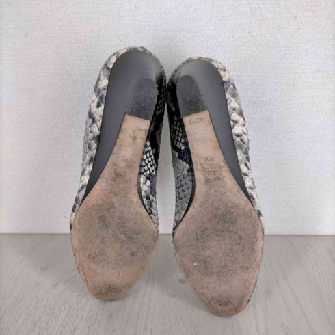 トリーバーチ TORY BURCH パイソン柄ロゴプレートヒールパンプス レディース 6M
