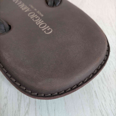 ジョルジオアルマーニ Giorgio Armani イタリア製 イントレチャート トングレザーサンダル メンズ