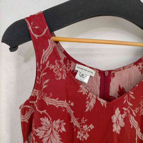 ドリスヴァンノッテン DRIES VAN NOTEN ライカ期 花柄 シルク混 ノースリーブ ドレス レディース JPN:36