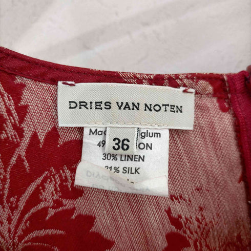 ドリスヴァンノッテン DRIES VAN NOTEN ライカ期 花柄 シルク混 ノースリーブ ドレス レディース JPN:36