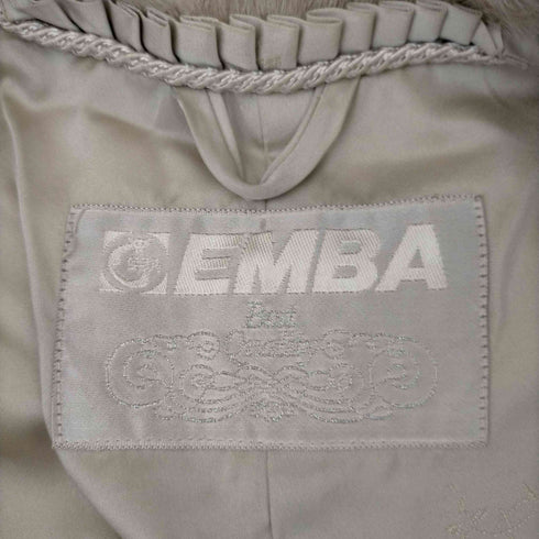 エンバ EMBA 裏地花柄刺繍 サファイアミンク ファーコート レディース