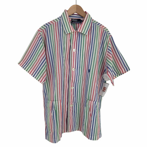 ポロバイラルフローレン Polo by RALPH LAUREN ポニー刺繍 S/S オープンカラー パジャマシャツ メンズ import:L