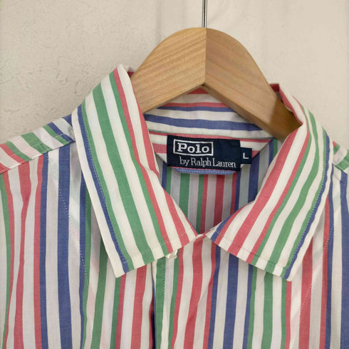 ポロバイラルフローレン Polo by RALPH LAUREN ポニー刺繍 S/S オープンカラー パジャマシャツ メンズ import:L