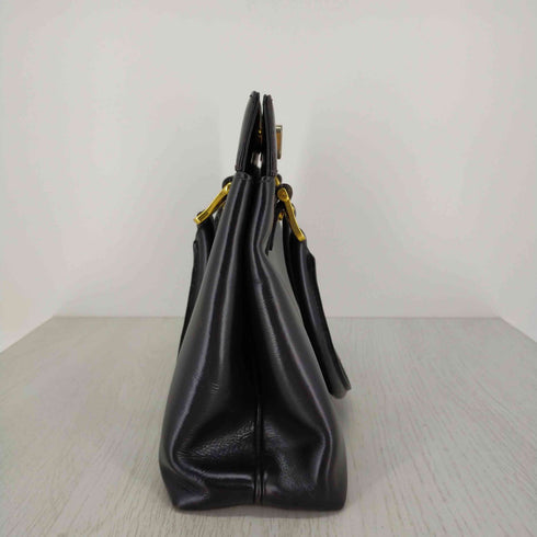 MADE IN ITALY 本革ハンドバッグ ターンロック レディース