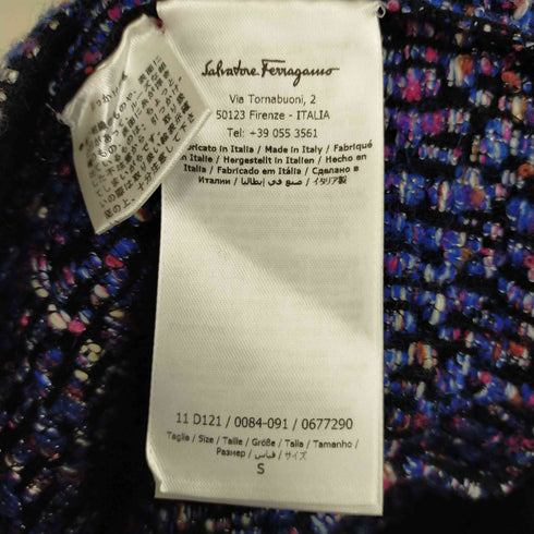 サルヴァトーレフェラガモ Salvatore Ferragamo ツイード タイトスカート ひざ丈 バージンウール モヘヤ混 レディース JPN:S