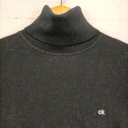 カルバンクライン CALVIN KLEIN ckロゴ刺繍タートルネックニット レディース JPN:XS
