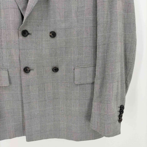 エディフィス ラ ブークル EDIFICE LA BOUCLE チェック柄 ダブルボタン テーラード ジャケット メンズ JPN:48