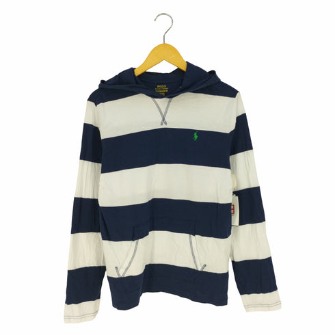 ポロラルフローレン POLO RALPH LAUREN ポニー刺繍 ボーダープルオーバーパーカー メンズ import:XL