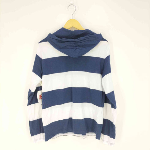 ポロラルフローレン POLO RALPH LAUREN ポニー刺繍 ボーダープルオーバーパーカー メンズ import:XL