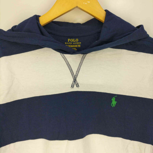 ポロラルフローレン POLO RALPH LAUREN ポニー刺繍 ボーダープルオーバーパーカー メンズ import:XL