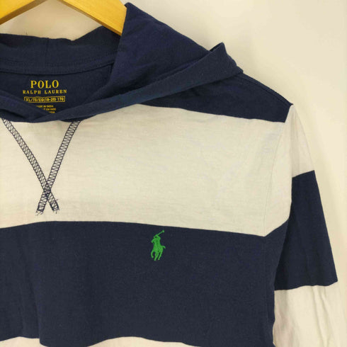 ポロラルフローレン POLO RALPH LAUREN ポニー刺繍 ボーダープルオーバーパーカー メンズ import:XL