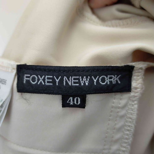 フォクシーニューヨーク FOXEY NEW YORK ノーカラージップアップジャケット ショート丈 レディース 40