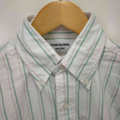 トムブラウン THOM BROWNE 長袖 ストライプボタンダウンシャツ メンズ 0
