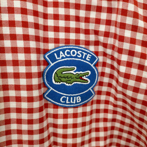 ラコステ LACOSTE ワッペン ギンガムチェックBDシャツ 長袖 メンズ 38