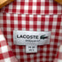 ラコステ LACOSTE ワッペン ギンガムチェックBDシャツ 長袖 メンズ 38