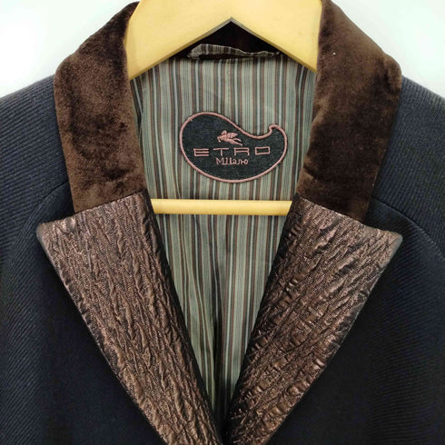 エトロ ETRO チェスターコート ウール シルク混 レディース 40