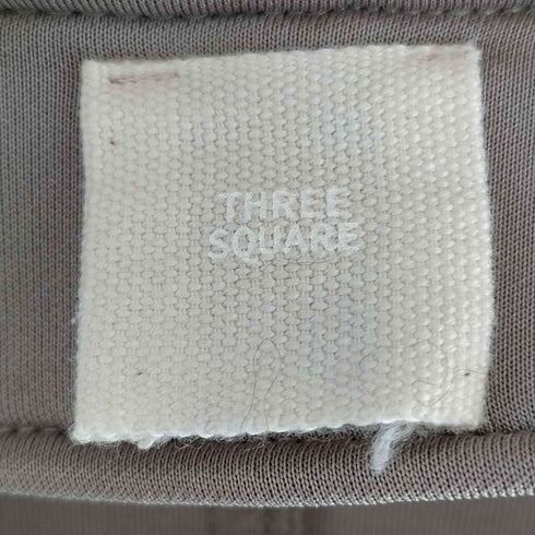 スリースクエア THREE SQUARE ノーカラーボンディングジャケット レディース FREE