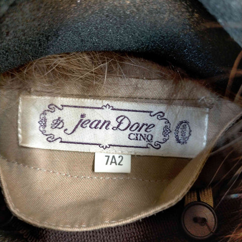 フルギ jean dore トレンチコート ロング 衿ボア ブルーフォックス レディース 7A2