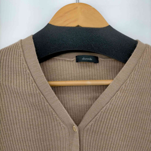 アルアバイル allureville 21AW WG ウール リブVカーディガン レディース JPN:2