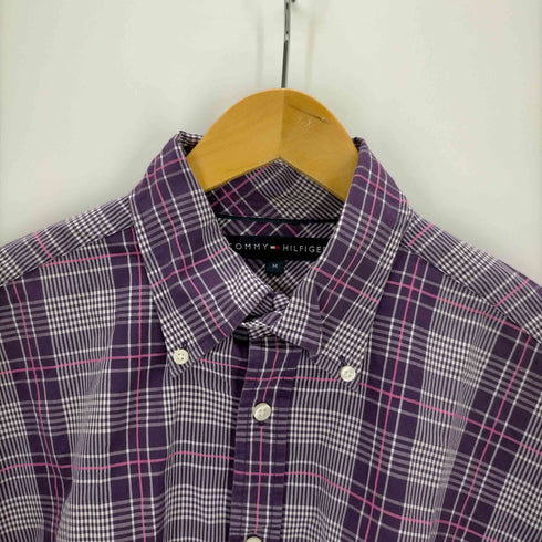 トミーヒルフィガー TOMMY HILFIGER ロゴ刺繍 ボタンダウンチェックシャツ メンズ JPN:M