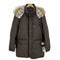 バーバリーブラックレーベル BURBERRY BLACK LABEL 裏地ノバチェック ダウンジャケット ファーフード メンズ JPN:L
