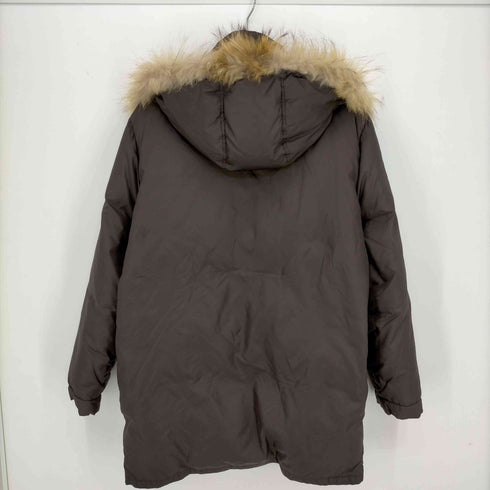 バーバリーブラックレーベル BURBERRY BLACK LABEL 裏地ノバチェック ダウンジャケット ファーフード メンズ JPN:L