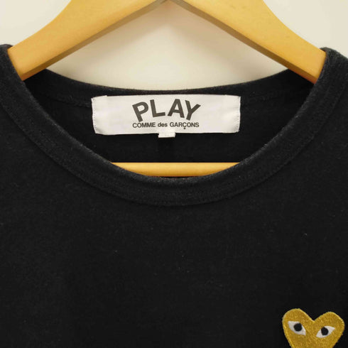 プレイコムデギャルソン PLAY COMME des GARCONS ゴールド ハート ワッペン クルーネック Tシャツ メンズ JPN:XL