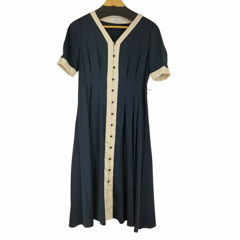 トナル TONAL バイカラー S/S サテン ワンピース レディース JPN:36