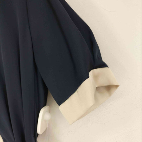 トナル TONAL バイカラー S/S サテン ワンピース レディース JPN:36
