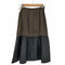 マルニ MARNI シルク混 バイカラーフレアスカート レディース 36
