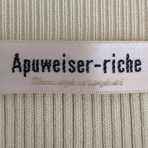 アプワイザーリッシェ Apuweiser riche スプリングウォッシャブルリブニットアンサンブル レディース JPN:2