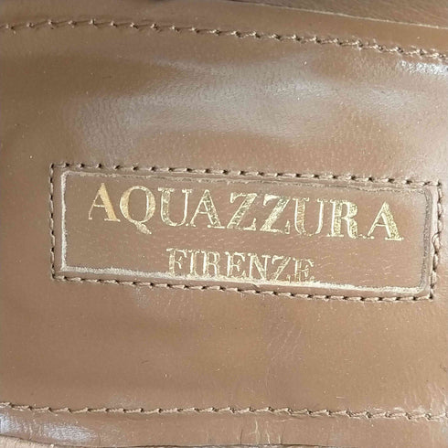 アクアズーラ AQUAZZURA レースアップ レザーパンプス レディース JPN:23.5