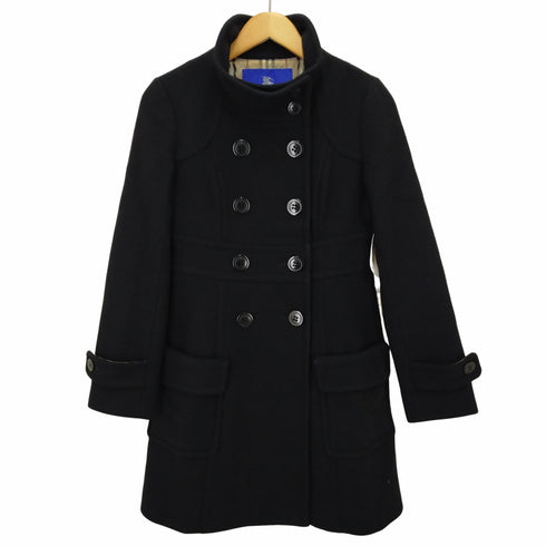 バーバリーブルーレーベル BURBERRY BLUE LABEL アンゴラ混ウールコート レディース 38