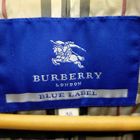 バーバリーブルーレーベル BURBERRY BLUE LABEL アンゴラ混ウールコート レディース 38