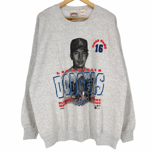 ナツメグ NUTMEG USA製 90s 霜降りフロントプリントクルーネックスウェット メンズ JPN:XL