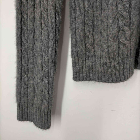 ローレンラルフローレン LAUREN RALPH LAUREN 100%カシミア 胸元ロゴ刺繍 ケーブル編み Vネック ニット メンズ import:XL
