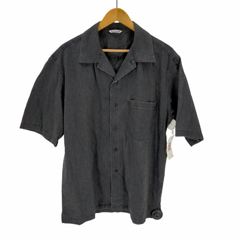 オーラリー AURALEE SELVEDGE SUPER LIGHT DENIM HALF SLEEVED SHIRT メンズ JPN:4