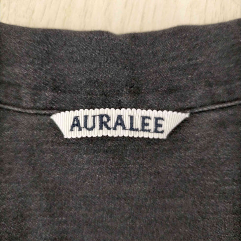 オーラリー AURALEE SELVEDGE SUPER LIGHT DENIM HALF SLEEVED SHIRT メンズ JPN:4
