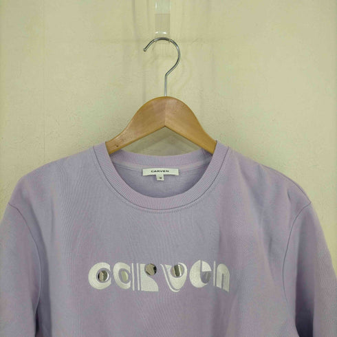 カルヴェン CARVEN トレーナー スウェット ロゴ クルーネック プルオーバー レディース import:M