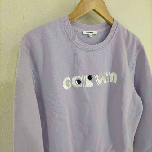 カルヴェン CARVEN トレーナー スウェット ロゴ クルーネック プルオーバー レディース import:M