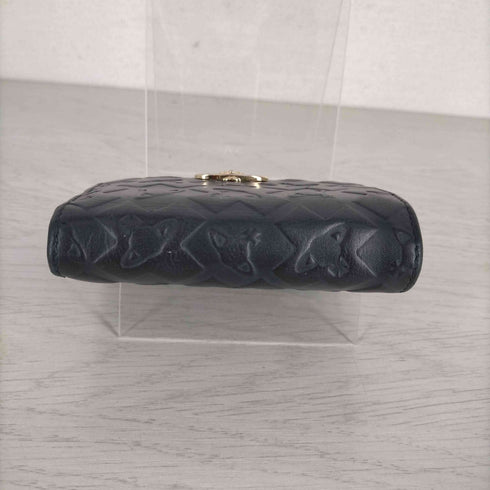 ヴィヴィアンウエストウッド Vivienne Westwood 型押しレザー 総柄 2つ折り財布 レディース