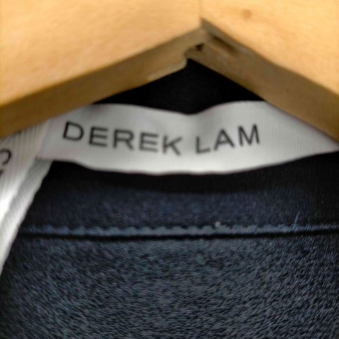 デレクラム DEREK LAM シルク バックオープン 七分袖 シアーシャツワンピース レディース