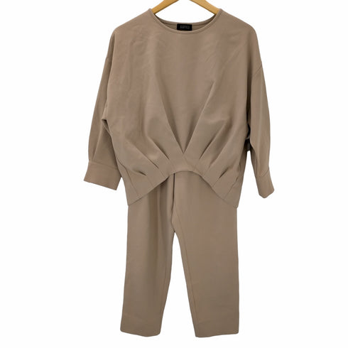 バーニーズニューヨーク BARNEYS NEWYORK タックプルオーバー ダブルクロスパンツセットアップ レディース 38