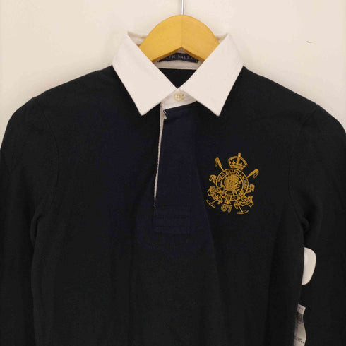 ラルフローレン RALPH LAUREN エンブレム刺繍ラガーシャツ レディース import:M