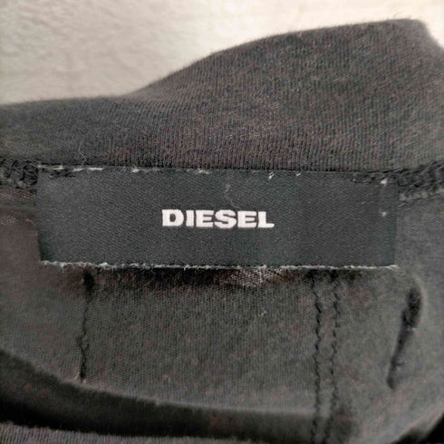 ディーゼル DIESEL フロントプリントストールデザインノースリーブシャツ レディース
