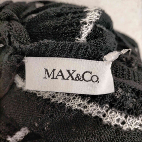 マックスアンドコー MAX & CO. リネンボーダーレースブラウス レディース JPN:S