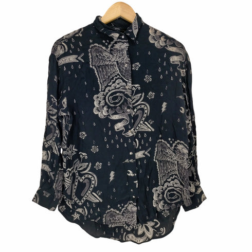 ディーゼル DIESEL 花柄 レーヨンスナップボタンL/S シャツ レディース