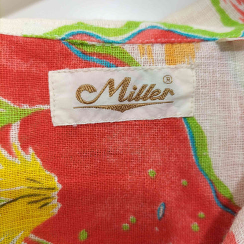 ミラー MILLER 80~90s コットンショートスリーブアロハシャツ 半袖シャツ ボックスシルエット メンズ JPN:L