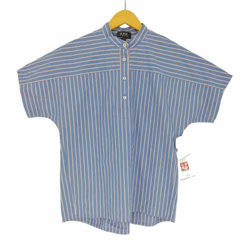 アーペーセー A.P.C. ストライプ プルオーバー S/S シャツ レディース FR:36